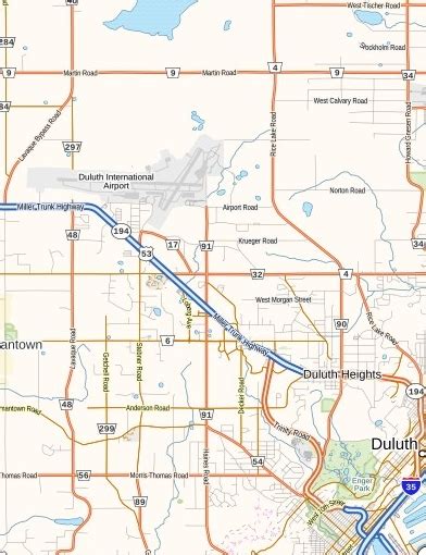 Duluth International Airport Map Minnesota