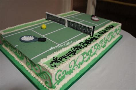 A great birthday cake for sports fans! Tennis Court Cake | The measurements are proportionate to ...