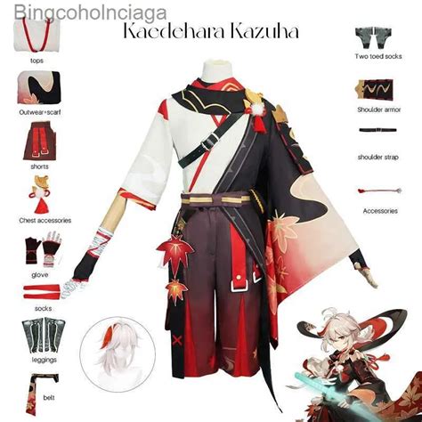Theme Costume Game Genshin Impact Kaeara Kazuha Cosplay Come Halloween