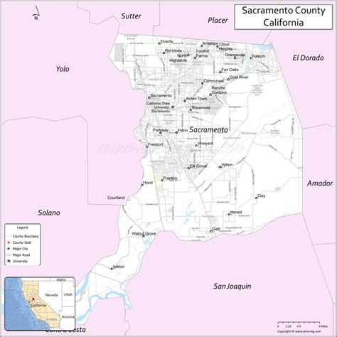 Map Of Sacramento County California Where Is Located Cities