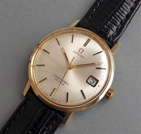 Omega Seamaster 14k Solid Gold Capped Gents Manual Vintage Calendar