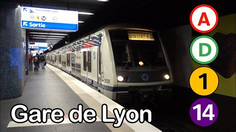 Rer And Metro At Gare De Lyon Station Youtube