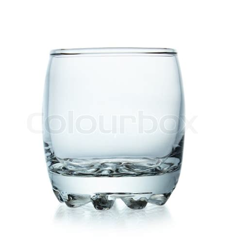 empty glass isolated on white stock image colourbox