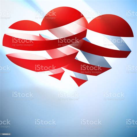 Beautiful Red Heart Background Stock Illustration Download Image Now