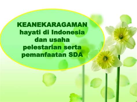 PPT KEANEKARAGAMAN Hayati Di Indonesia Dan Usaha Pelestarian Serta