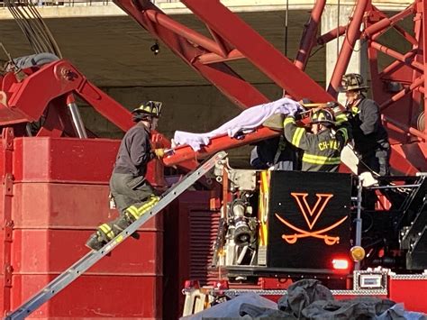 Construction Worker Seriously Hurt In A Downtown Construction Crane