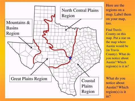 Ppt Intro To The Major Landforms Of Texas And The Four Regions Of