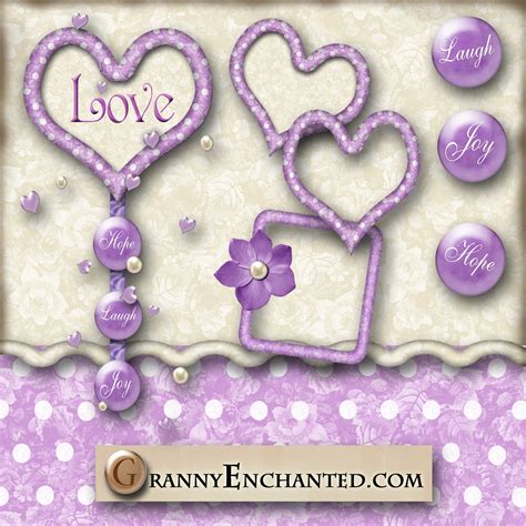 Granny Enchanteds Blog Free Purple Love Digi Scrapbook Kit