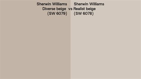Sherwin Williams Diverse Beige Vs Realist Beige Side By Side Comparison