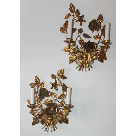 With such a wide selection of wall sconces for sale, from brands like innovations lighting, hudson valley lighting, and toltec lighting, you're sure to find something that you'll love. Vintage Gold-Leaf Sconce - A Pair | Chairish