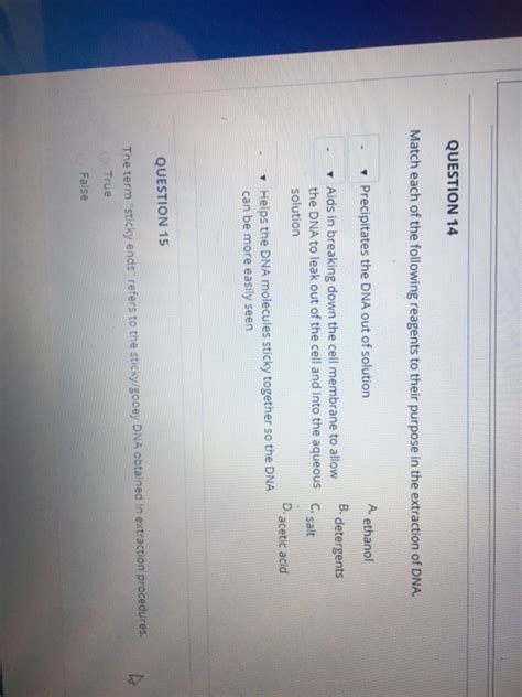 Write article by answering questionssticky molecule article. Solved: QUESTION 14 Match Each Of The Following Reagents T... | Chegg.com