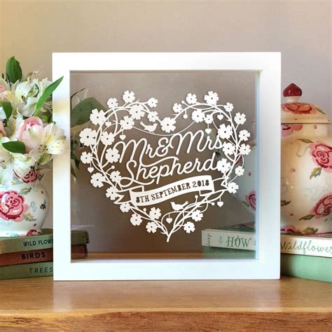 Whether you've been married one year or 20, if you like your marriage, it's always a good idea to mark your wedding anniversary with a gift for your. Personalised 1st Wedding Anniversary Gift By Sas Creative ...