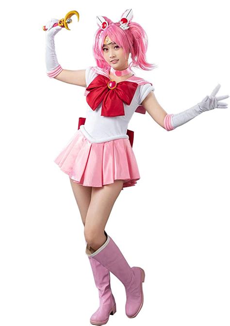Cosfun Best Sailor Chibiusa Chibi Moon Cosplay Kost M Mp Pink Jahre Amazon De