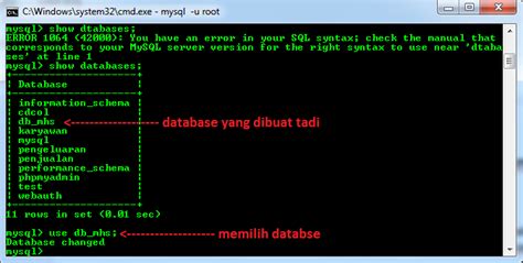 Cara Membuat Database Dengan Cmd Mysql Xampp Catatan Online Vrogue Co