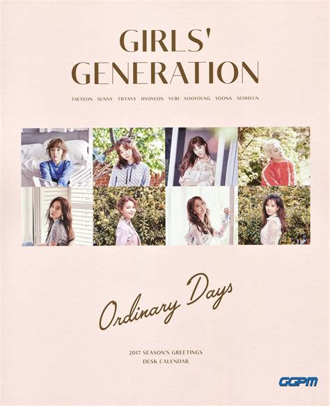 Girls Generation 「2017 Season S Greetings」 Ordinary Days Prologue Desk Calendar Ggpm