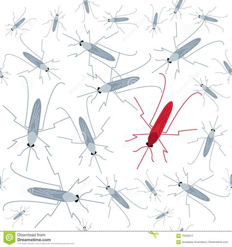 Infectious Mosquitoes Pattern Stock Illustration Illustration Of Pest