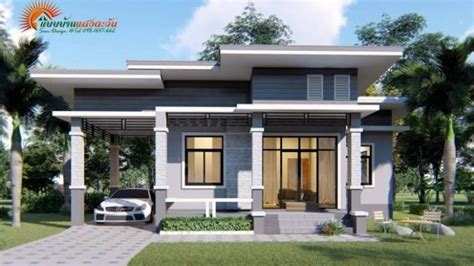 Modern Single Story Bungalow House With Three Bedrooms House And Decors