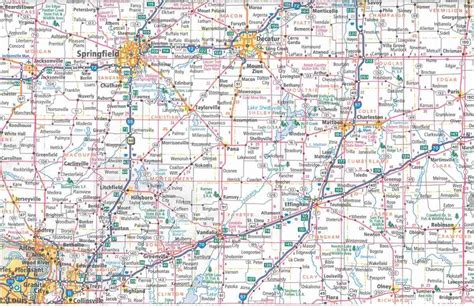 Laminated Map Large Detailed Roads And Highways Map Of Illinois State