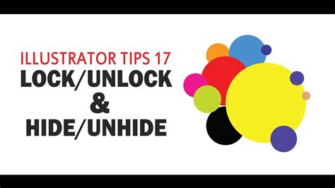 Lock Unlock And Hide Unhide Illustrator Tips 17 Youtube