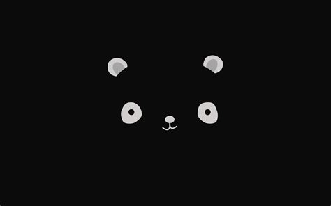 Ag17 Cute Minimal Panda Dark Illust Art