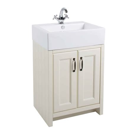 Unique designs and huge range options make it easier to pick your ideal vanity unit. White Traditional Bathroom Vanity Unit & Basin - 570mm ...