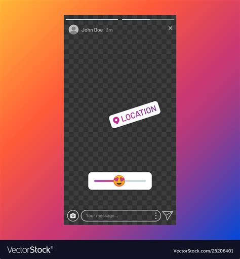 Instagram stories interface poll element in Vector Image