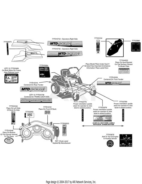 You may download absolutely all cub cadet rzt42 manuals for free at bankofmanuals.com. MTD 17AF2ACP004 (2011) RZT-50 17AF2ACP004 (2011) Parts Diagram for Label Map MTD Gold 50-Inch