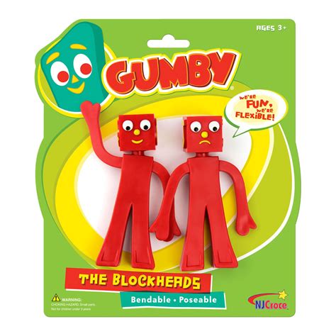 Gumby The Blockheads 5 Bendable Figures Pair Ebay