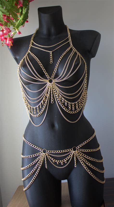 Gold Belly Chain Sexy Jewelry Waist Chain Dress Chain Etsy