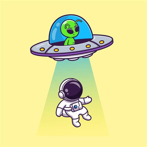 Linda Extraterrestre Astronave Ovni Invasi N Astronauta Dibujos