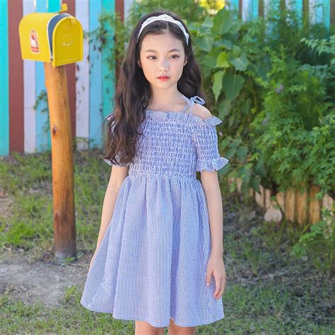 Summer Girls Dresses 2018 Childrens Girl Strap Princess Pleated Dress