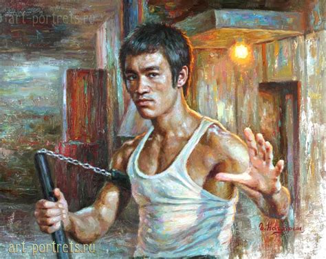 Paintings Of Famous People In Oil On Canvas By Igor Kazarin Bruce Lee