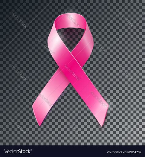 Pink Ribbon Breast Cancer Awareness Symbol Vector Image