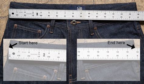 Start to measure from down there. Do It Yourself Jean Measuring