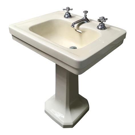 American Standard Antique Art Deco Pedestal Sink Chairish