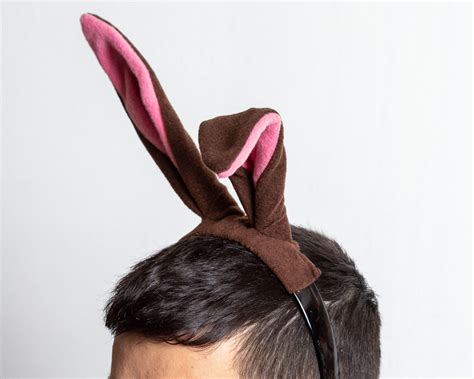 Rabbit Ears Headband Bunny Head Band Brown Hare Ears Hare Etsy Australia