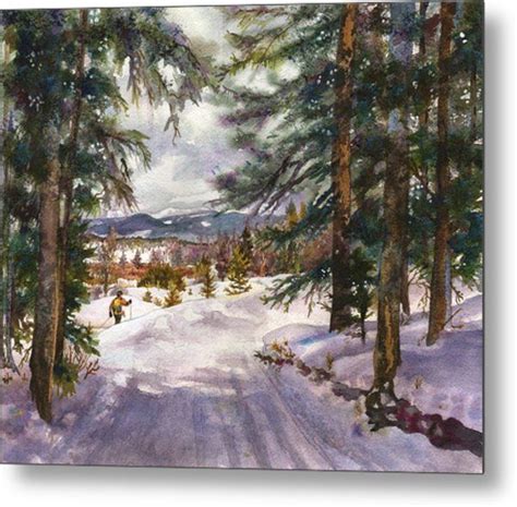 Winter Solace Metal Print By Anne Ford Painting Snow Cool