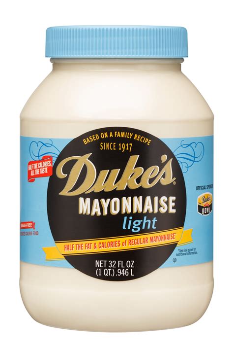 Dukes Light Mayonnaise 32 Oz Jar