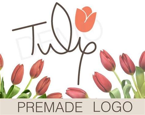 Tulip Logo Premade Vector Graphic High Resolution Download Flower