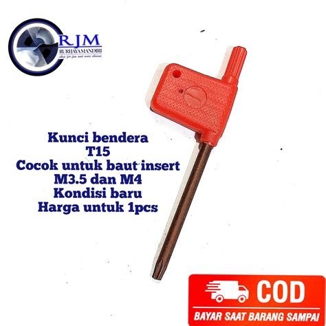 Kunci bendera kunci bintang T15 Cocok untuk baut insert M3.5 dan M4