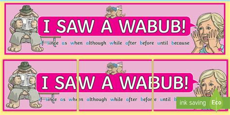 I Saw A Wabub Display Banner Teacher Made Twinkl