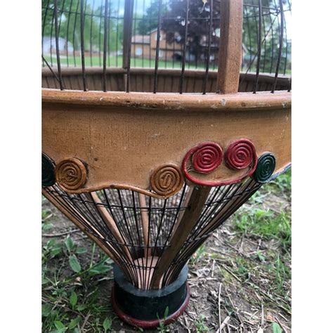 Vintage rare mid century germany. Vintage Mid Century Balloon Shape Bird Cage Decor | Chairish