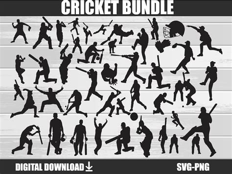 Cricket Svg Cricket Silhouette Cricket Svg Bundle Cricket Etsy