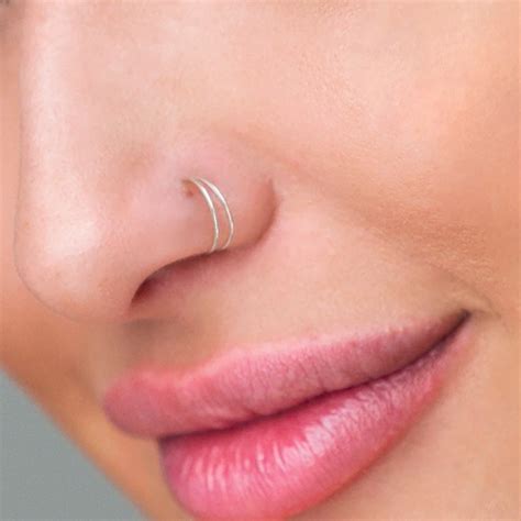 Double Hoop Nose Ring For A Subtle Spark Inspire Uplift