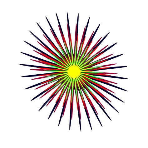 A Colorful Sunburst With Black Background Vector Sunburst Background