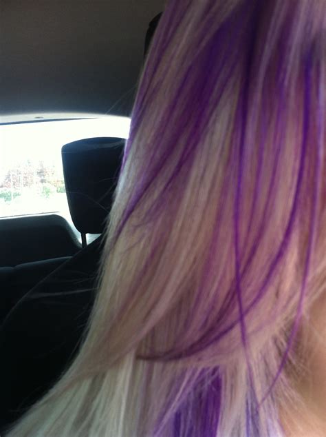 Blonde And Purple Hair Blonde Hair With Purple Streaks Hair Stylies