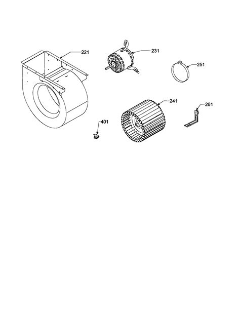 Blower Assembly Diagram And Parts List For Model Gmnt0804b Goodman Parts