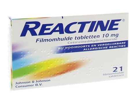 Reactine Cetirizine 10mg 21 tabletten | Voordelig online kopen | Drogist.nl