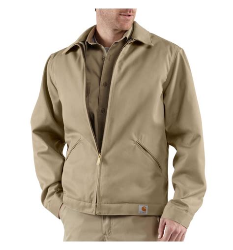 Carhartt Twill Work Jacket Mens Khaki Large Tall — Campsaver
