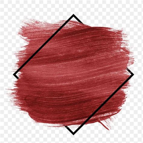 Matte Maroon Red Brush Stroke With Black Frame Free Image By Rawpixel